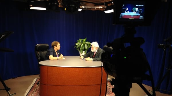 NCTV producer, Anne Marie, interviews her guest on her show State & Local.