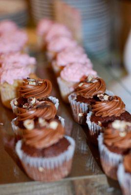 Mini Lemon Raspberry Cupcake and Mini Double Chocolate Sour Cream Cupcake