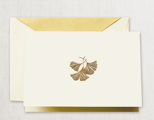 Crane's Engraved Gingko folded note, just one of many Crane offerings!