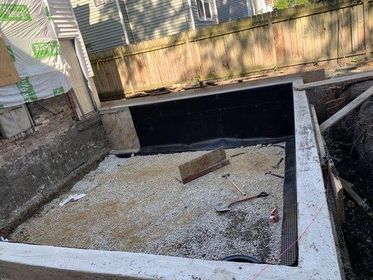 Footing and foundation wall for home addition