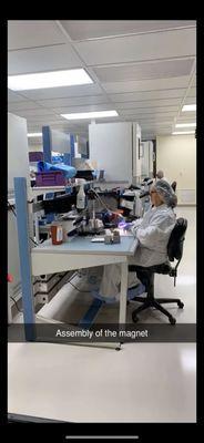 Snapshot of a worker assembling a CI magnet