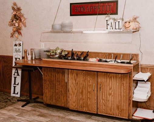 Salad bar with homemade items