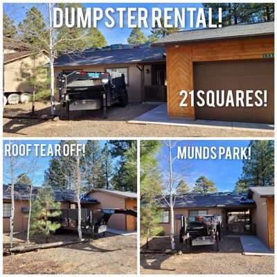 Dumpster rentals! 21 squares or more!