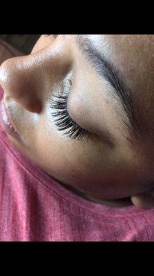 Mink eyelash extensions