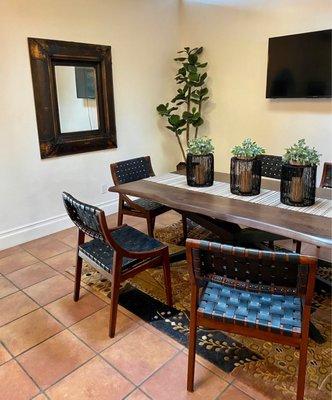 Dining room with pieces all from Urban Habitat