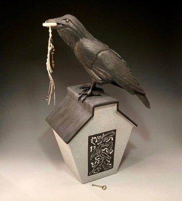 Clay sculpture by Ken and Pat Larson.