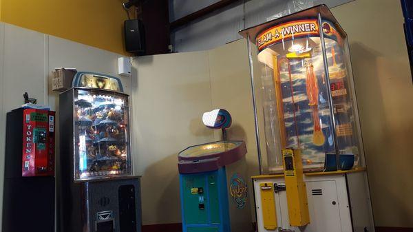 Arcade games and change machine