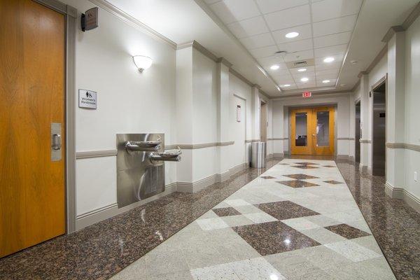 Healthcare facility hallway