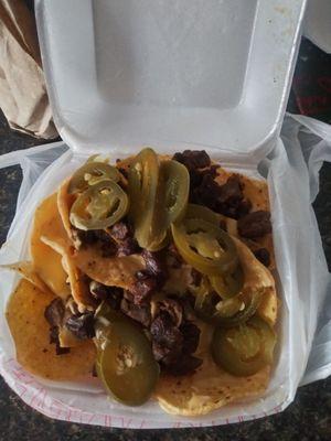 Small fajita nachos