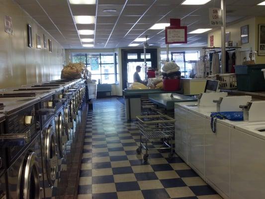 The view from the rear entrance. Notice how it looks like a laundromat.