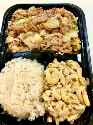 Kalua pork, mac & rice