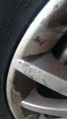 Rims damage after tires change.