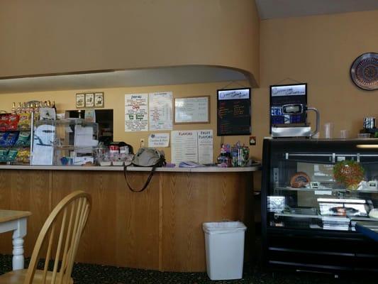 Main counter at the coffee shop