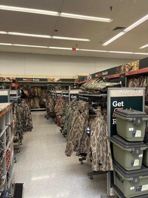 This is the hunting and fishing section.