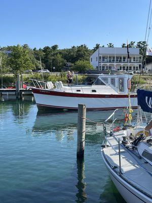 View from the dock. Close to the grocery and a wonderful cafe!