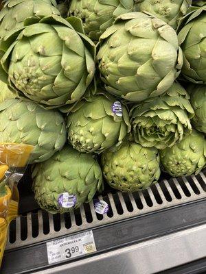 Jumbo artichokes on sale 2/$6 - 2/23/23