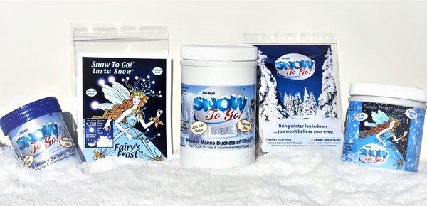 Meet Snow To Go! Instant Snow Team USA.
The best instant snow and the widest variety of Snow Making Kits available.