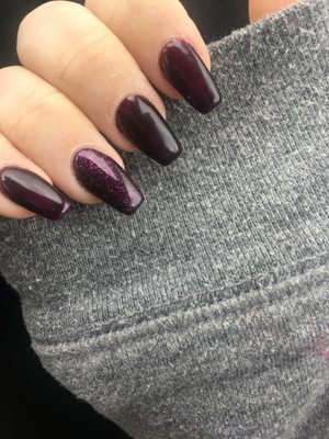 acrylic nails with gel polish