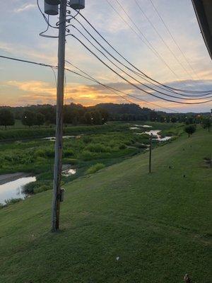 River in back of hotel