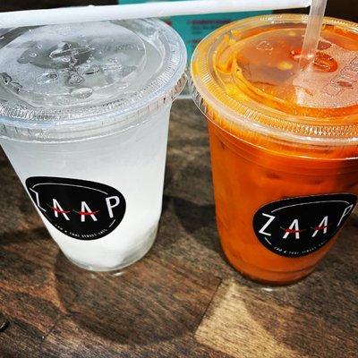 Coconut drink & Thai milk tea