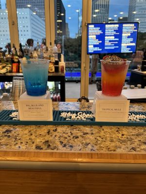 Hairspray Specialty Drinks: Big, Blue, and Beautiful & Tropical Mule