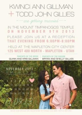 Utah Wedding Invitations