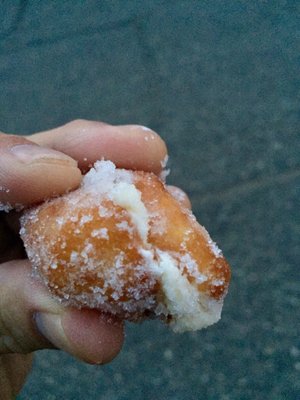 Buttercream filled donut hole