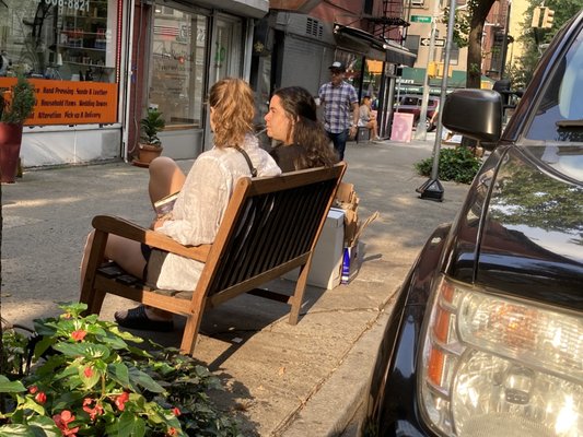 One bench is Outside seating 09/15/21