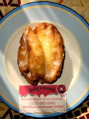 Glazed Buttermilk Bar $1.25 (08/16/21). #DailyDonuts #LosFeliz #Donuts #AppleFritter #FoodPorn