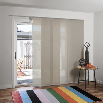 Panel Track Solar/Roller Shades are a modern solution to sliding doors