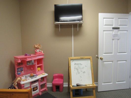 Kid's playroom in sight of tax preparer's office.