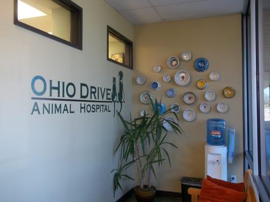 Cozy waiting room at our pet clinic in Plano TX