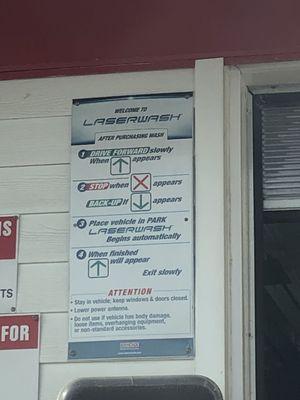 Car wash directions