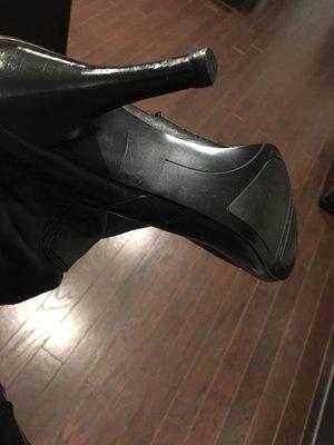 Shoe heel repair- I wish I had taken the before picture but they were in BAD shape.