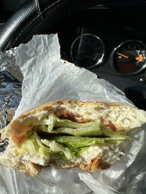 Very disappointing BLT, the lettuce seems to be the star of this sandwich. One piece of bacon, so sad!