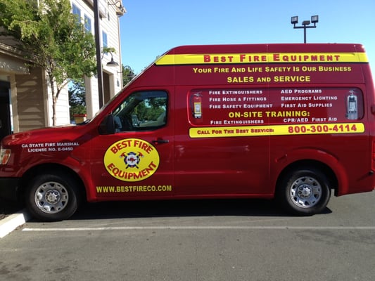 One of Best Fire Equipment's Service Vans