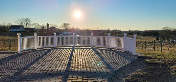 Sunset view on the new front patio.