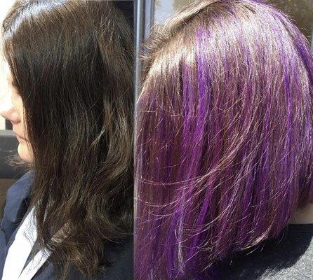 Purple highlights