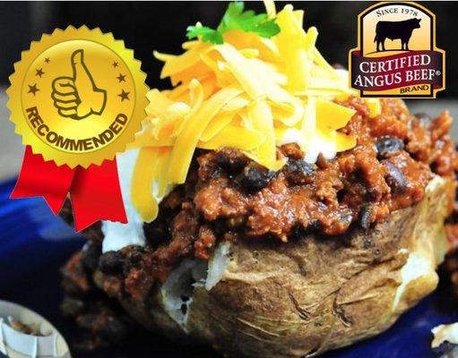 Texas Chili & Cheese Baked Potato