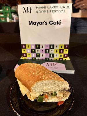 Steak and cheese sandwich from Mayor's Cafe; which is owned by the actual mayor of Miami Lakes