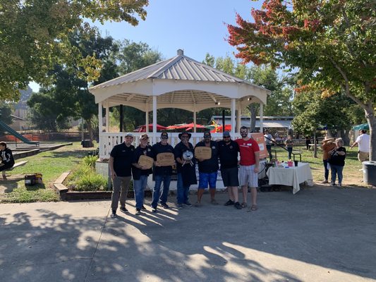 Grand champion bbq team at burning ham 2 years in a row