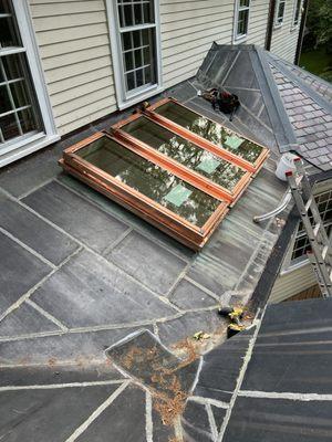 New copper Velux skylights