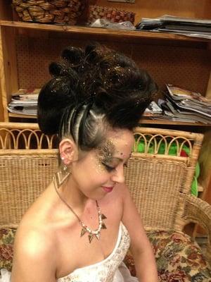 Beautiful mohawk inspired style by Lisa!