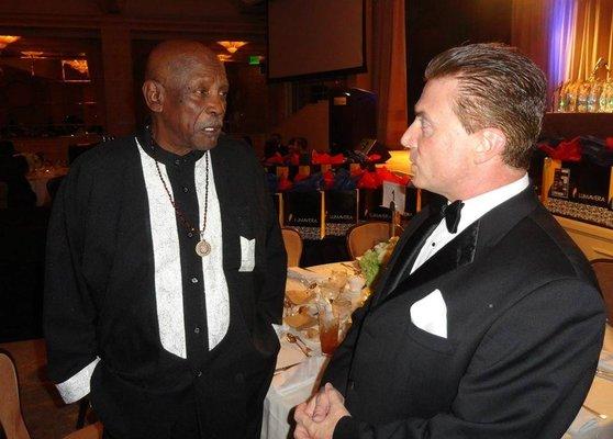 Oscar Winner Louis Gossett Jr. and CBS Business news Flank Mottek.