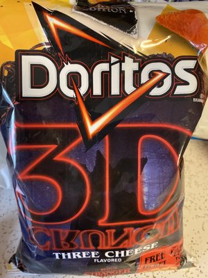 New Doritos 3D crunch!! THREE CHEESE