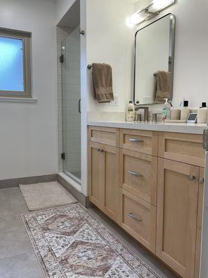 New and previous bathroom