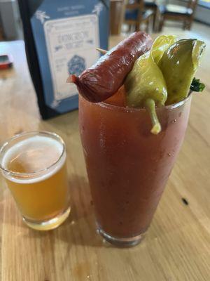 Bloody Mary made with seltzer base