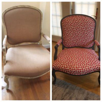 Before and after. Story of one upholstery chair.