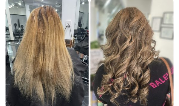 Before and after of a Highlight lowlight