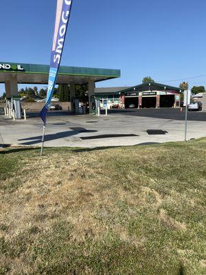 Newark andoil auto mechanic shop and gas station.